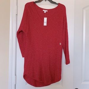 NY&C Red Tunic Sweater
